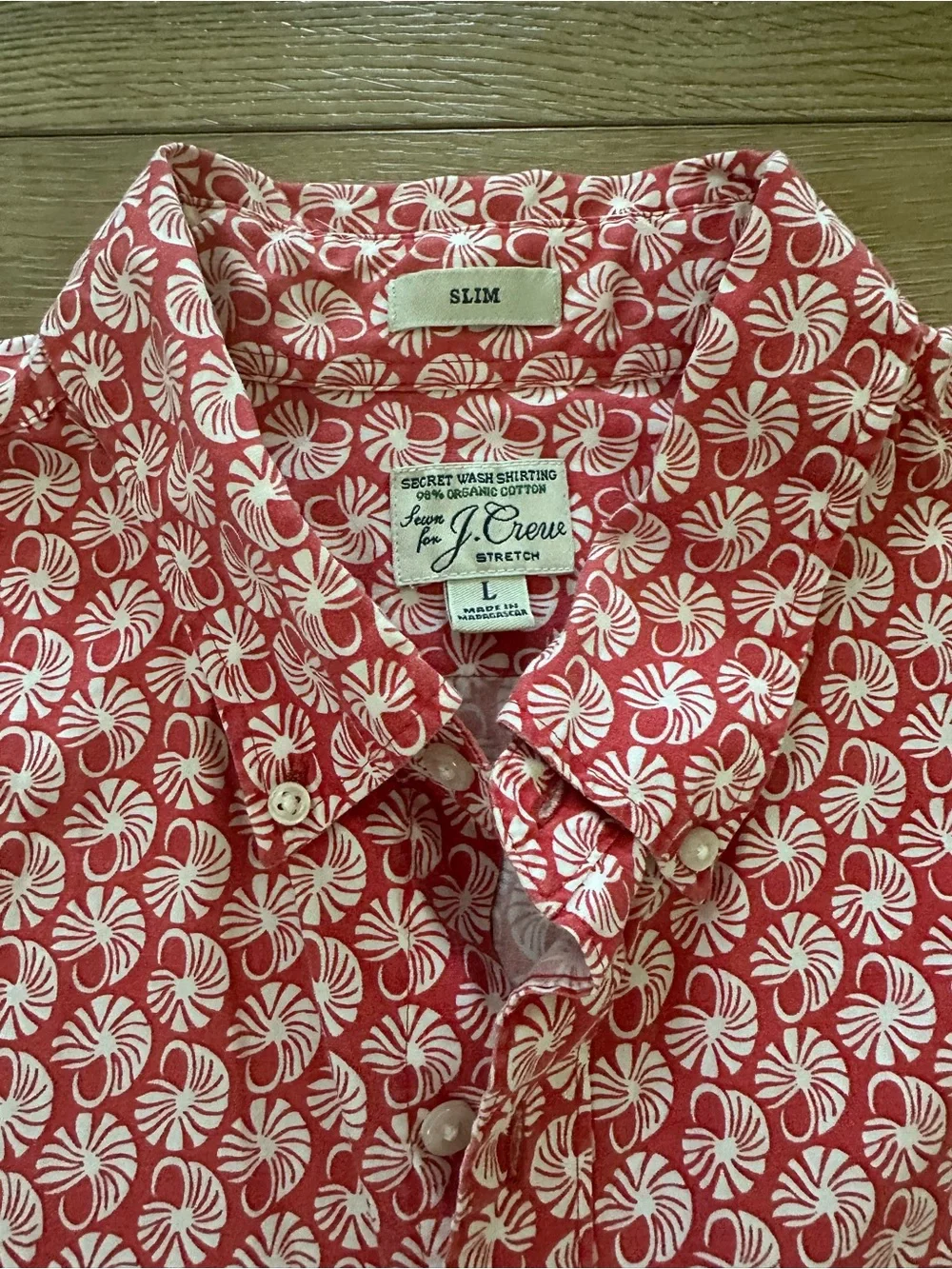 J.Crew Secret Wash Organic Cotton Resort Shirt Vacation
